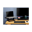 3M™ Adjustable Notebook Riser, 13" x 13" x 4" to 6", Black, Supports 20 lbs (MMMLX500)