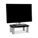 3M™ Adjustable Height Monitor Stand, 15 x 12 x 2.63 to 5.88, Black/Silver (MMMMS80B)