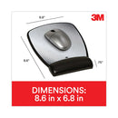 3M™ Antimicrobial Gel Compact Mouse Pad with Wrist Rest, 8.6 x 6.75, Black (MMMMW309LE)