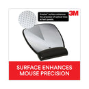 3M™ Antimicrobial Gel Compact Mouse Pad with Wrist Rest, 8.6 x 6.75, Black (MMMMW309LE)