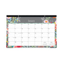 Blue Sky® Sophie Desk Pad, Floral Artwork, 17 x 11, Multicolor Sheets, Black Binding, Clear Corners, 12-Month (Jan to Dec): 2025 (BLS140089)
