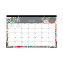 Blue Sky® Sophie Desk Pad, Floral Artwork, 17 x 11, Multicolor Sheets, Black Binding, Clear Corners, 12-Month (Jan to Dec): 2025 (BLS140089)