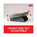 3M™ Adjustable Steel Footrest, Nonslip Surface, 22w x 14d x 4-3/4h, Black/Charcoal (MMMFR530CB)