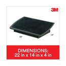 3M™ Adjustable Steel Footrest, Nonslip Surface, 22w x 14d x 4-3/4h, Black/Charcoal (MMMFR530CB)