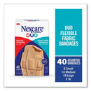 3M Nexcare™ DUO Bandages, Plastic, Assorted Sizes, 40/Pack (MMMDSA40)
