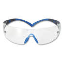 3M™ SecureFit Protective Eyewear, 400 Series, Black/Blue Plastic Frame, Clear Polycarbonate Lens (MMMSF401SGAFBLU)