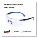 3M™ Solus 1000 Series Safety Glasses, Blue Plastic Frame, Clear Polycarbonate Lens (MMMS1101SGAF)