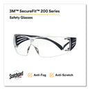 3M™ SecureFit Protective Eyewear, 200 Series, Dark Blue Plastic Frame, Clear Polycarbonate Lens (MMMSF201SGAFBLU)