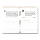 Blue Sky® Day Designer Tile Weekly/Monthly Planner, Geometric Artwork, 8 x 5, Blue/White Cover, 12-Month (Jan to Dec): 2025 (BLS101410)