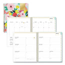 Blue Sky® Day Designer Secret Garden Mint Frosted Weekly/Monthly Planner, Floral Artwork, 11 x 8.5, 12-Month (Jan to Dec): 2025 (BLS140101)