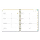 Blue Sky® Day Designer Secret Garden Mint Frosted Weekly/Monthly Planner, Floral Artwork, 11 x 8.5, 12-Month (Jan to Dec): 2025 (BLS140101)