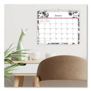 Blue Sky® Analeis Wall Calendar, Floral Artwork, 11 x 8.75, White/Black/Coral Sheets, 12-Month (Jan to Dec): 2025 (BLS100028)