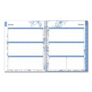 Blue Sky® Lindley Weekly/Monthly Planner, Floral Artwork, 11 x 8.5, White/Blue/Green Cover, 12-Month (Jan to Dec): 2025 (BLS100654)