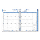 Blue Sky® Lindley Weekly/Monthly Planner, Floral Artwork, 11 x 8.5, White/Blue/Green Cover, 12-Month (Jan to Dec): 2025 (BLS100654)