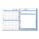 Blue Sky® Lindley Weekly/Monthly Planner, Floral Artwork, 11 x 8.5, White/Blue/Green Cover, 12-Month (Jan to Dec): 2025 (BLS100654)