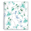 Blue Sky® Lindley Monthly Planner, Floral Artwork, 10 x 8, White/Blue/Green Cover, 12-Month (Jan to Dec): 2025 (BLS101582)
