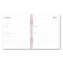Blue Sky® Joselyn Weekly/Monthly Planner, Floral Artwork, 11 x 8.5, Pink/Peach/Black Cover, 12-Month (Jan to Dec): 2025 (BLS110394)