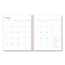 Blue Sky® Joselyn Weekly/Monthly Planner, Floral Artwork, 11 x 8.5, Pink/Peach/Black Cover, 12-Month (Jan to Dec): 2025 (BLS110394)
