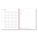 Blue Sky® Joselyn Weekly/Monthly Planner, Floral Artwork, 11 x 8.5, Pink/Peach/Black Cover, 12-Month (Jan to Dec): 2025 (BLS110394)