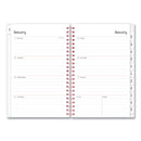 Blue Sky® Joselyn Weekly/Monthly Planner, Floral Artwork, 8 x 5, Pink/Peach/Black Cover, 12-Month (Jan to Dec): 2025 (BLS110396)