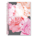 Blue Sky® Joselyn Weekly/Monthly Planner, Floral Artwork, 8 x 5, Pink/Peach/Black Cover, 12-Month (Jan to Dec): 2025 (BLS110396)