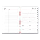 Blue Sky® Joselyn Weekly/Monthly Planner, Floral Artwork, 8 x 5, Pink/Peach/Black Cover, 12-Month (Jan to Dec): 2025 (BLS110396)