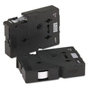 Brother TC Series Tape Cartridge for P Touch Labelers, Black on Clear Matte, 3/8"W, 2/Pack (BRTTCMOZ)