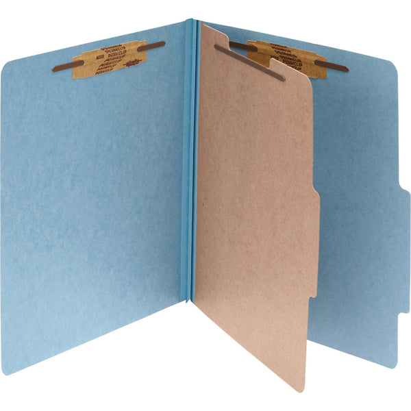 ACCO Pressboard Classification Folders, 1 Divider, Legal Size, Sky Blue, 10/Box (ACC16024)
