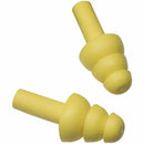 3M E-A-R UltraFit Earplugs w/ Case, Yellow, Washable, Triple Flange, Soft, Tapered, Uncorded, Durable, Long Lasting, Moisture Resistant, 100/Box (MMM3404003)