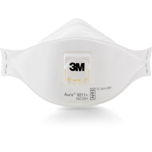 3M™ Particulate Respirator, N95, Standard SZ, 10/BX, White (MMM9211PLUS)