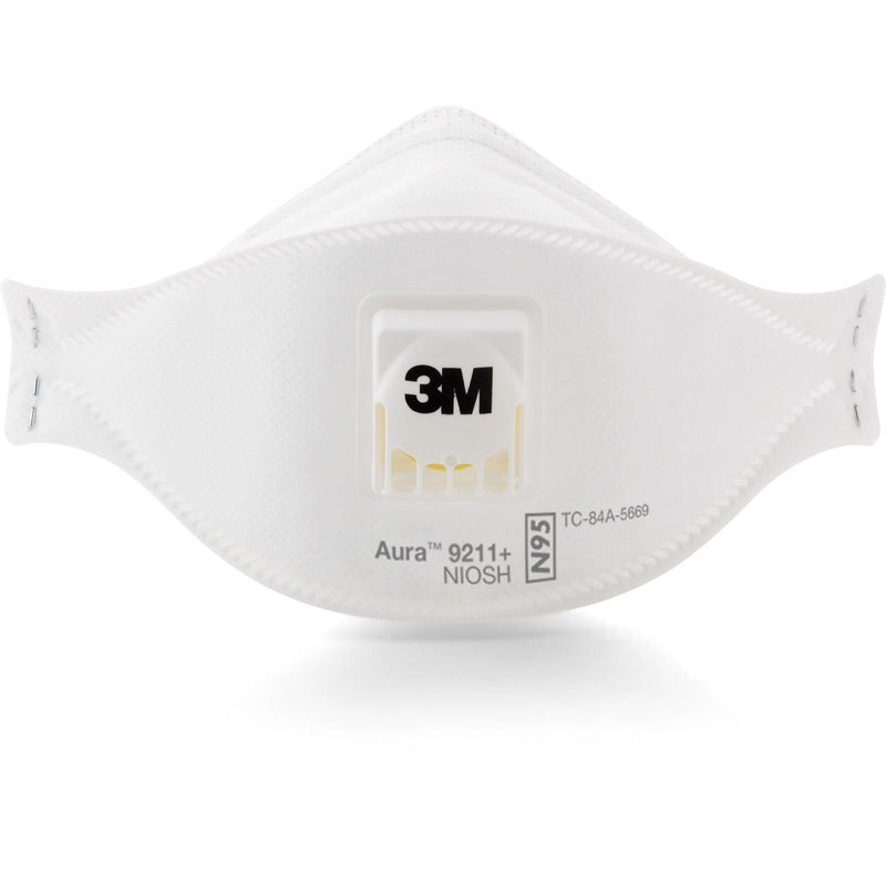 3M™ Particulate Respirator, N95, Standard SZ, 10/BX, White (MMM9211PLUS)