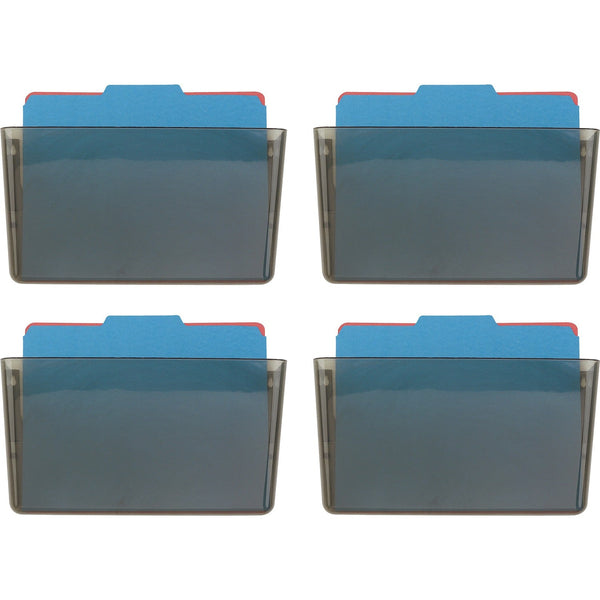 Officemate Wall Files, Letter, 13" x 4-1/8" x 7", 4/CT. Smoke (OIC21431CT)