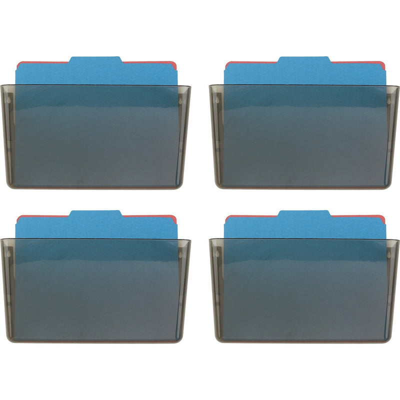 Officemate Wall Files, Letter, 13" x 4-1/8" x 7", 4/CT. Smoke (OIC21431CT)