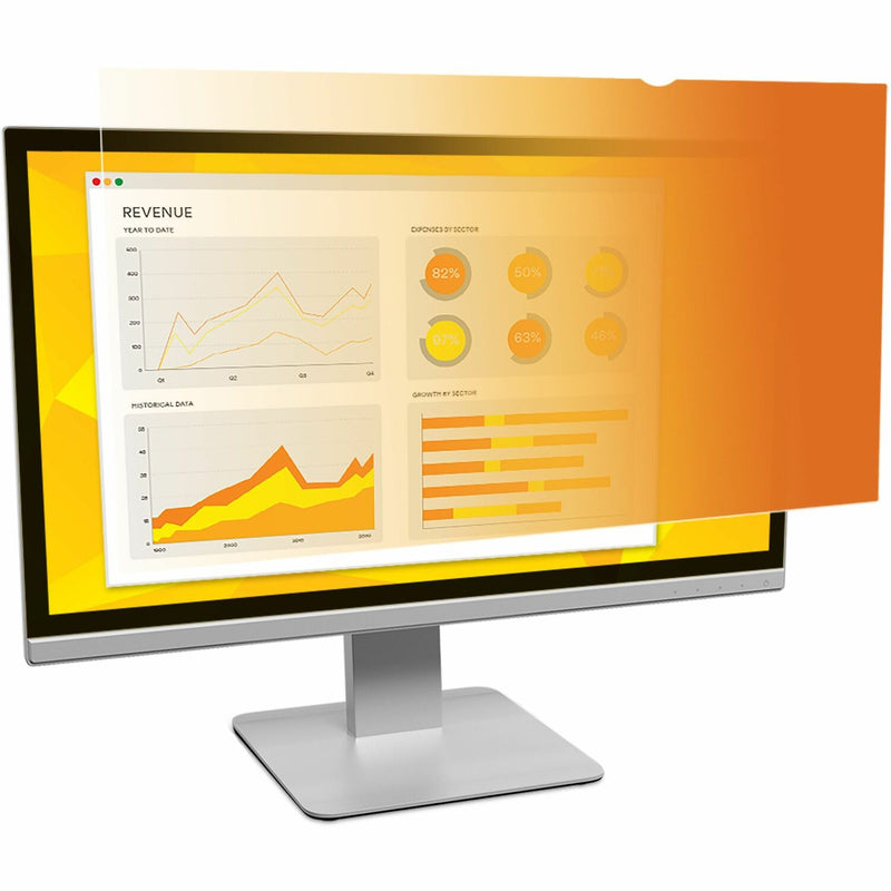 3M™ Gold Privacy Filter Gold, Glossy For 23.6" Widescreen Monitor (MMMGF236W9B)