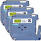 Brother Labeling Tape, Nonlaminated, 1/2" Size, 3/BD, Black/Gold (BRTM831BD)