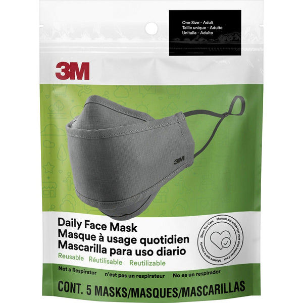 3M™ Daily Face Masks, Gray, 5/Pack (MMMRFM1005)