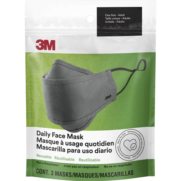 3M™ Daily Face Masks, Gray, 3/Pack (MMMRFM1003)