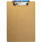 Officemate Low Profile Wood Letter Size Clipboard w Pen Holder/6 Pack, Wood, Brown, 6 Pack (OIC83826)