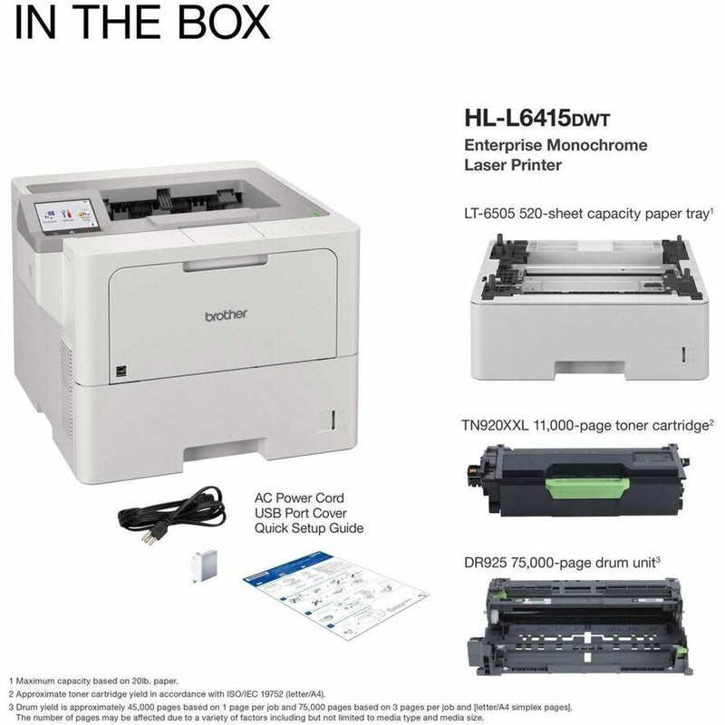 Brother HL-L6415DWT Desktop Wireless Laser Printer (BRTHLL6415DWT)