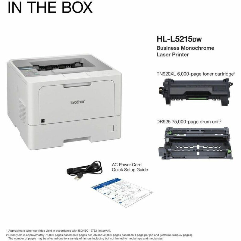 Brother HL-L5215DW Desktop Wireless Laser Printer (BRTHLL5215DW)