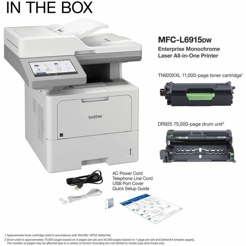 Brother MFC-L6915DW Wireless Laser Multifunction Printer (BRTMFCL6915DW)