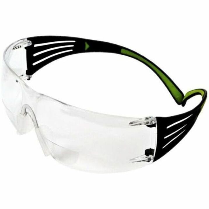 3M SecureFit Protective Eyewear, Polycarbonate, Plastic, Nose Bridge, Comfortable, Anti-fog, Impact Resistant, Frameless, Rubber Tipped Temples, Adjustable Temple, Soft, Diopter Lens (MMMSF425AF)