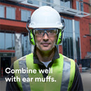 3M SecureFit Protective Eyewear, Polycarbonate, Plastic, Nose Bridge, Comfortable, Anti-fog, Impact Resistant, Frameless, Rubber Tipped Temples, Adjustable Temple, Soft, Diopter Lens (MMMSF425AF)