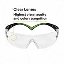 3M SecureFit Protective Eyewear, Polycarbonate, Plastic, Nose Bridge, Comfortable, Anti-fog, Impact Resistant, Frameless, Rubber Tipped Temples, Adjustable Temple, Soft, Diopter Lens (MMMSF425AF)