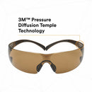 3M SecureFit Protective Eyewear, Polycarbonate, Anti-fog, Comfortable, Soft, Nose Bridge, Impact Resistant, Adjustable Temple (MMMSF405SGAFB)