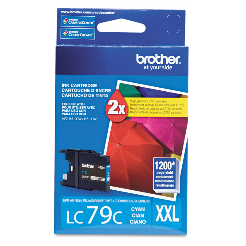 Brother LC79C Innobella Super High-Yield Ink, 1200 Page-Yield, Cyan (BRTLC79C)