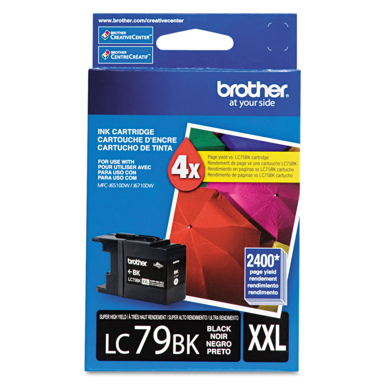 Brother LC79BK Innobella Super High-Yield Ink, 2400 Page-Yield, Black (BRTLC79BK)