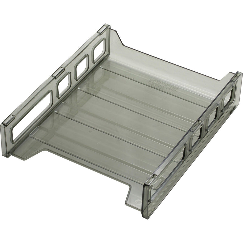 Officemate Letter Tray, Front Load, 10 1/2&quot;x12 1/2&quot;x2 7/8&quot;, Smoke (OIC21031)