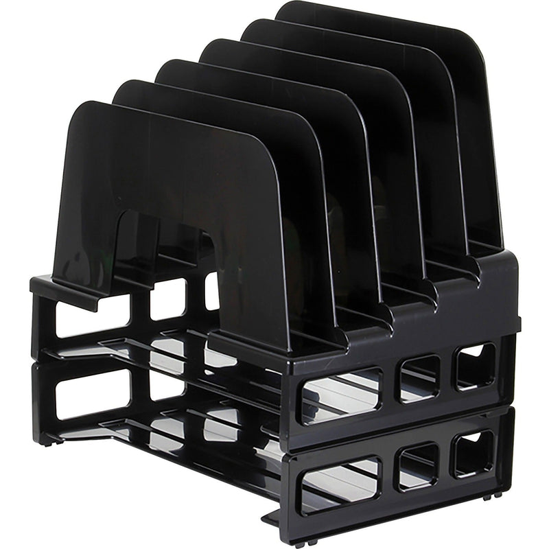 Officemate Incline Sorter, 5 Sections, Letter Size Files, 9.13" x 13.5" x 14", Black (OIC22112)