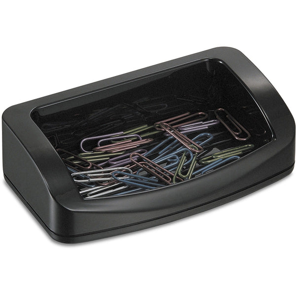 Officemate Business Card/Clip Holder, 4 3/4&quot;x2 3/4&quot;x1 3/8&quot;, Black (OIC22332)